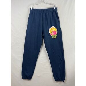 Boys Lie Sweatpants Womens XXL Navy Blue Fairy Rose Graphic Angel Logo Joggers